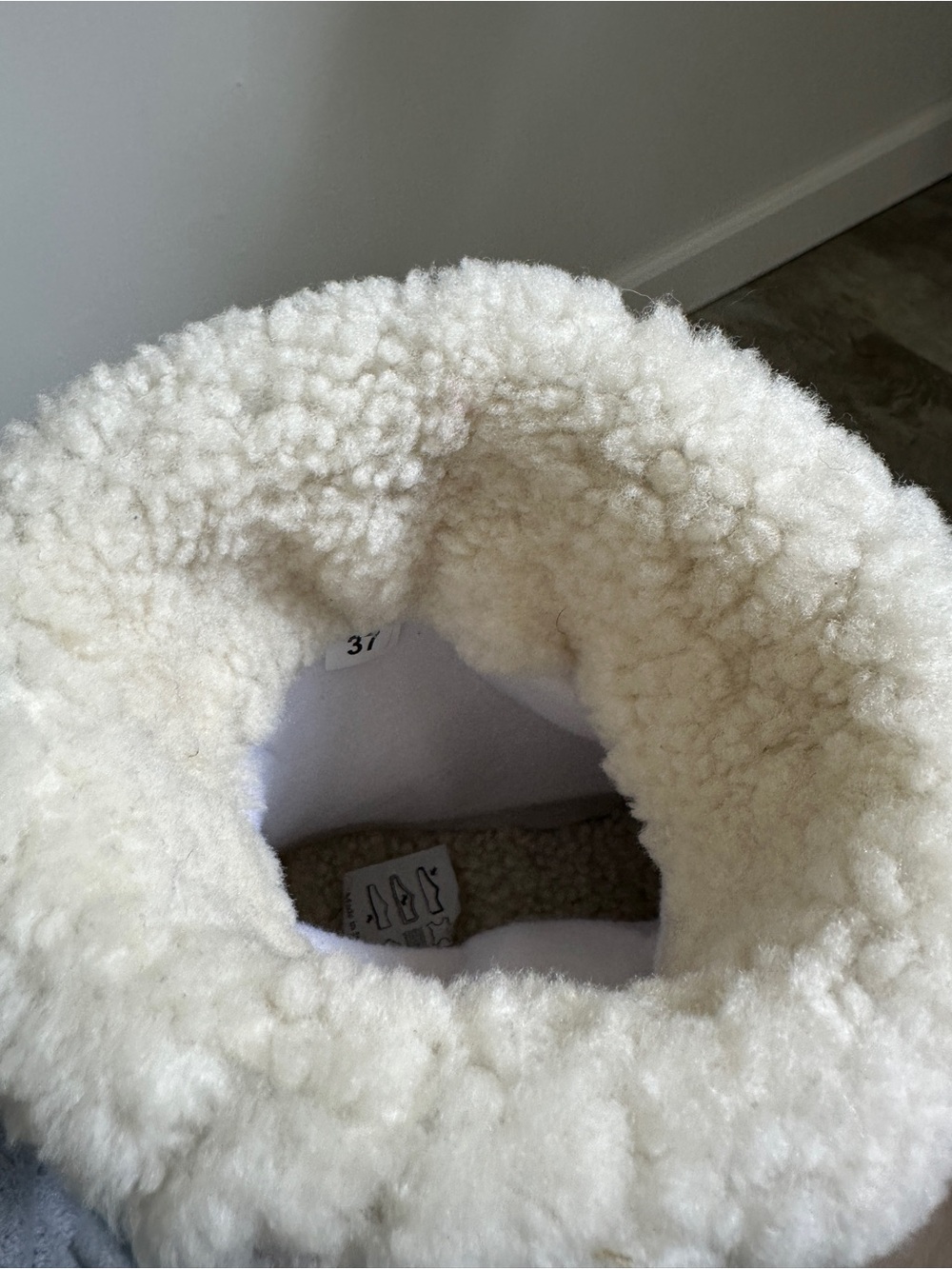 La Canadienne Eloise Shearling-lined Leather Snow Winter Boot White Size 37 - Picture 3 of 7
